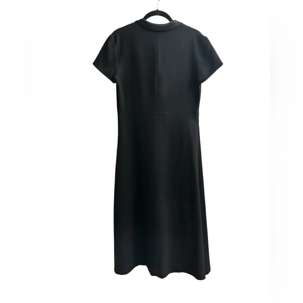 Country Road Vintage Black Dress Midi Bow Collar Goth Grunge Y2K Preppy Size 6 - Image 8