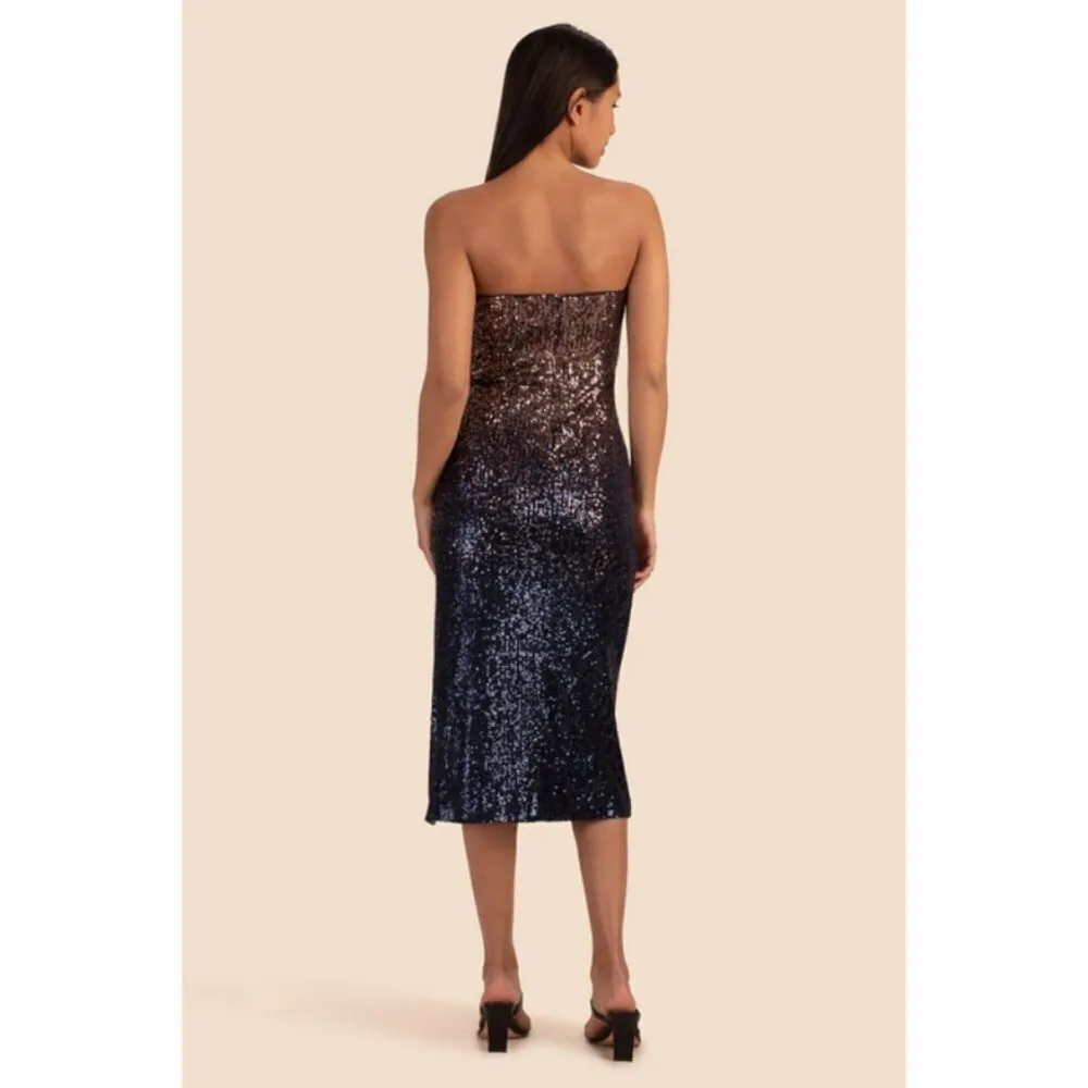 💕TRINA TURK💕 Stella Dress ~ Supernova Sequin Moonstone/Midnight Ombre 8 NWT - Image 5