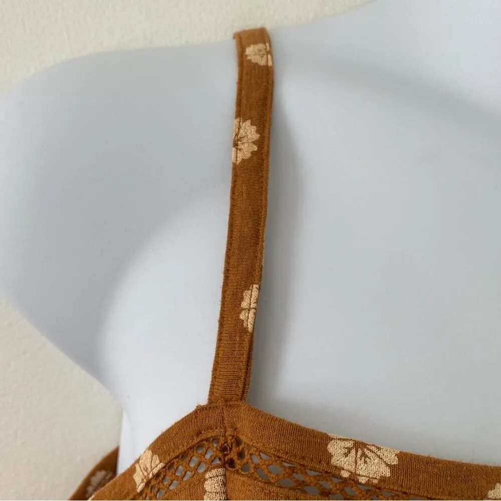 Market & Spruce Linen Blend Floral Adjustable Tank Top Cami XXL New - Image 3