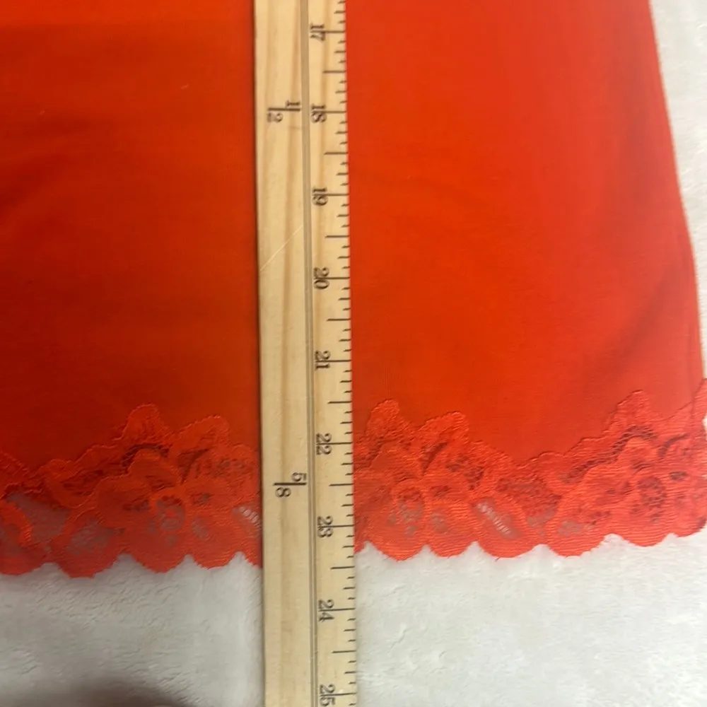 Coldwater Creek Orange Lace Fitted Sleeveless Tank Top - Image 5