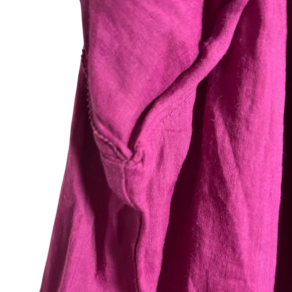 Sea New York Geneva Fuchsia Pink Smocked Short Sleeve Top Size Small Purple - Image 8