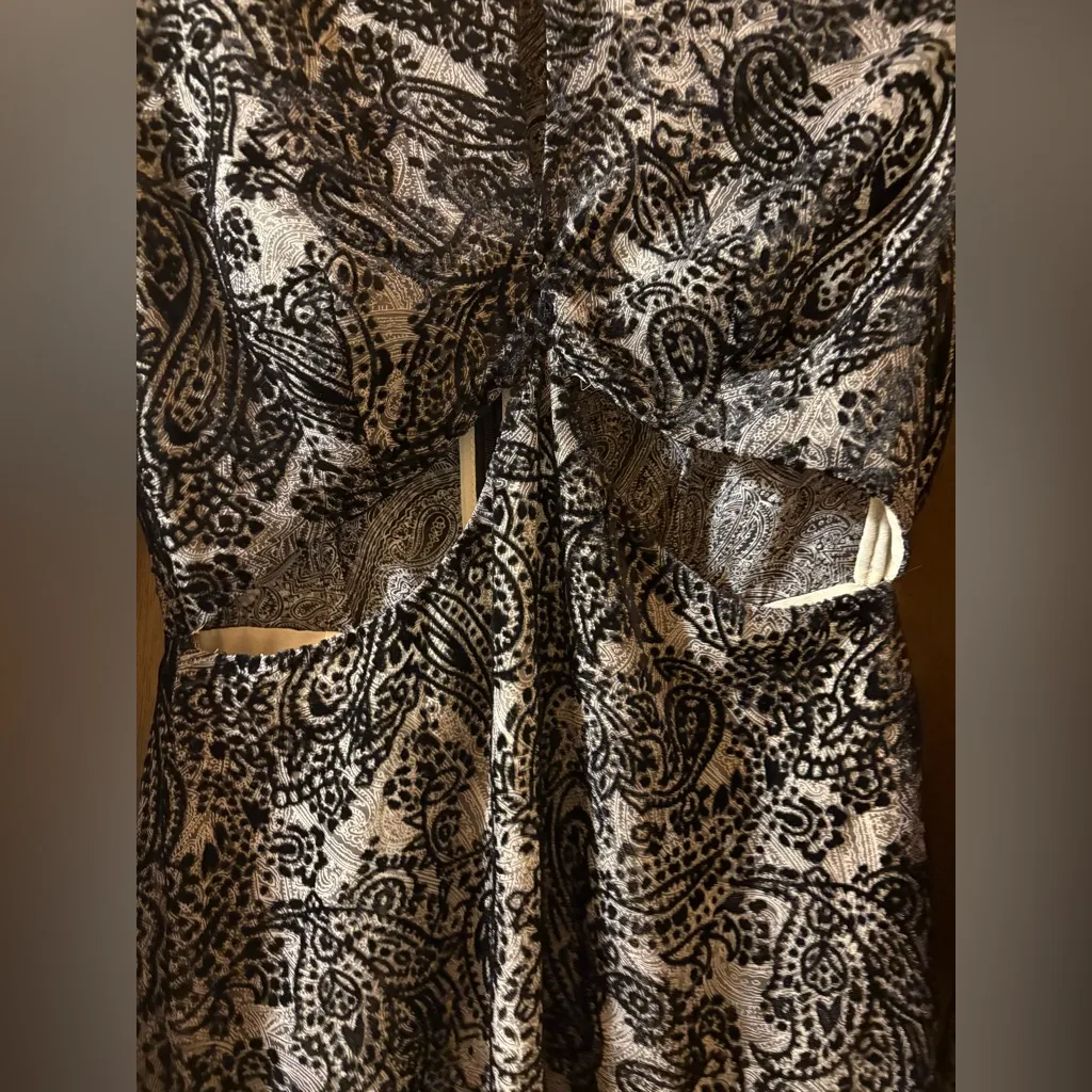 LPA Revolve black & nude paisley cutout mini dress - Image 5
