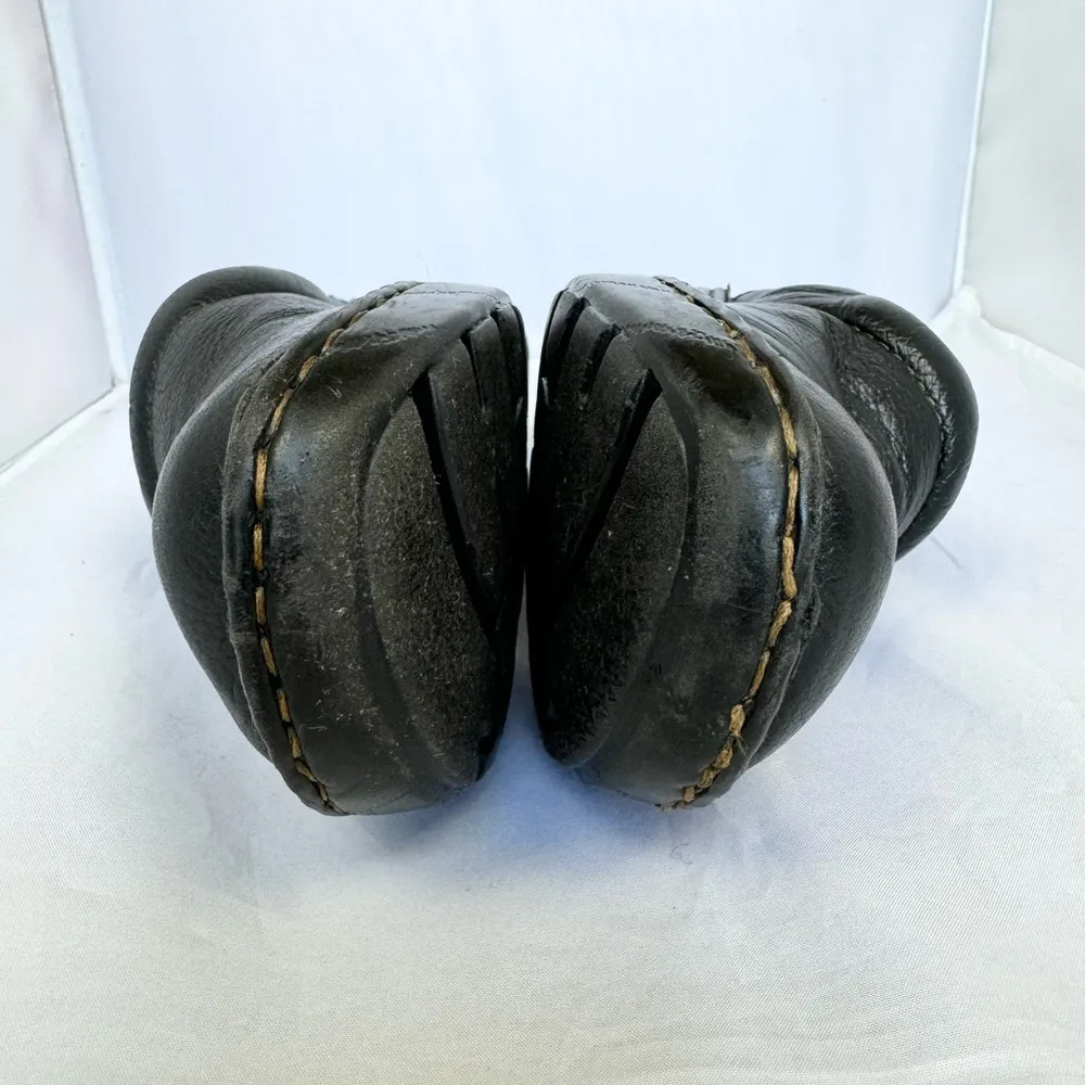 Born BOC Black Leather Slides Mules Womens Nurse Casual Shoes BC3632 Sz 8.5 - Image 9