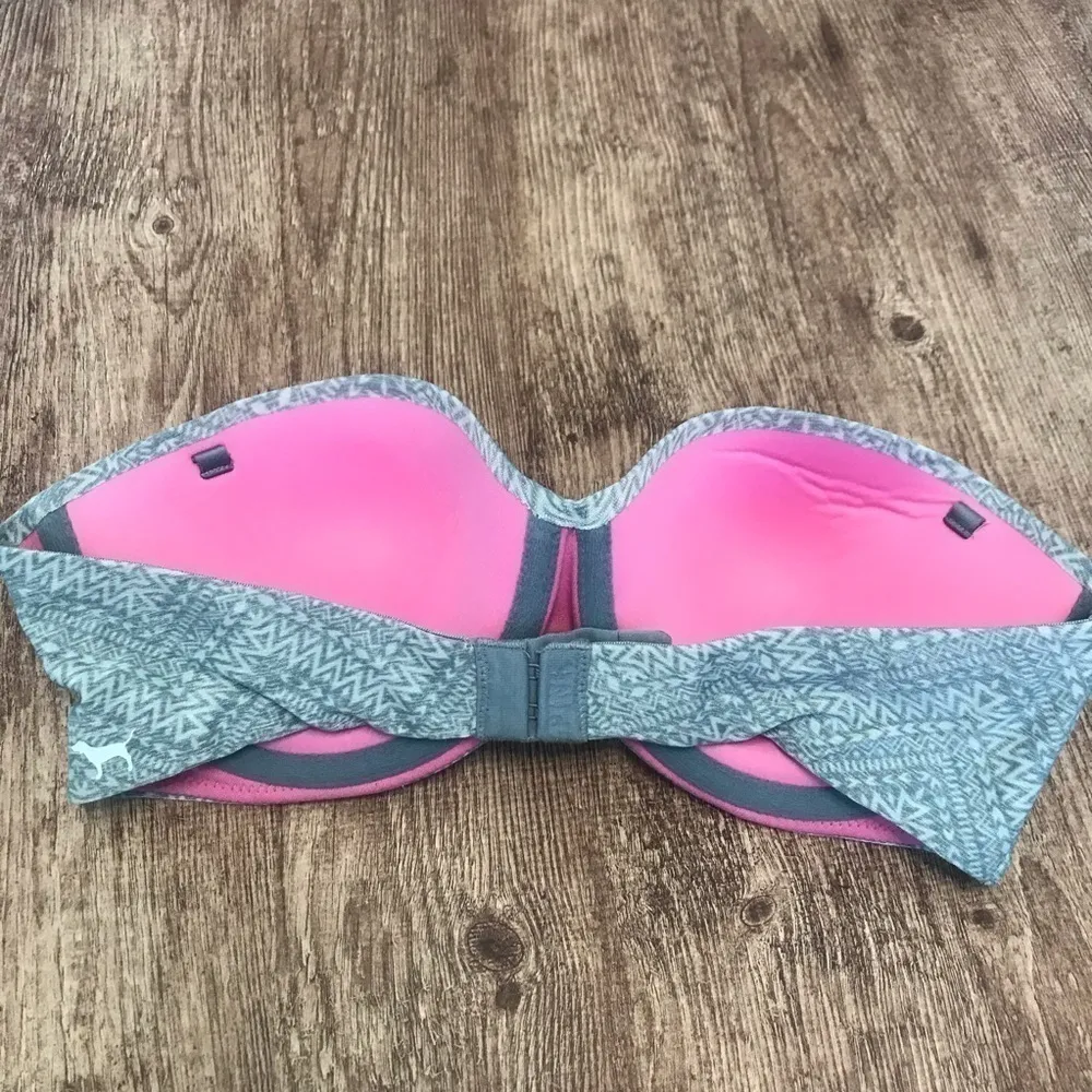 Victoria’s Secret Pink Geometric Strapless Bra - Image 2