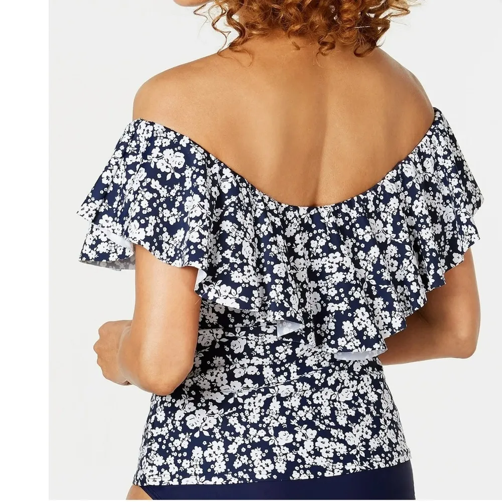 Island Escape Bliss Printed La Flor Ruffled Off - Image 14