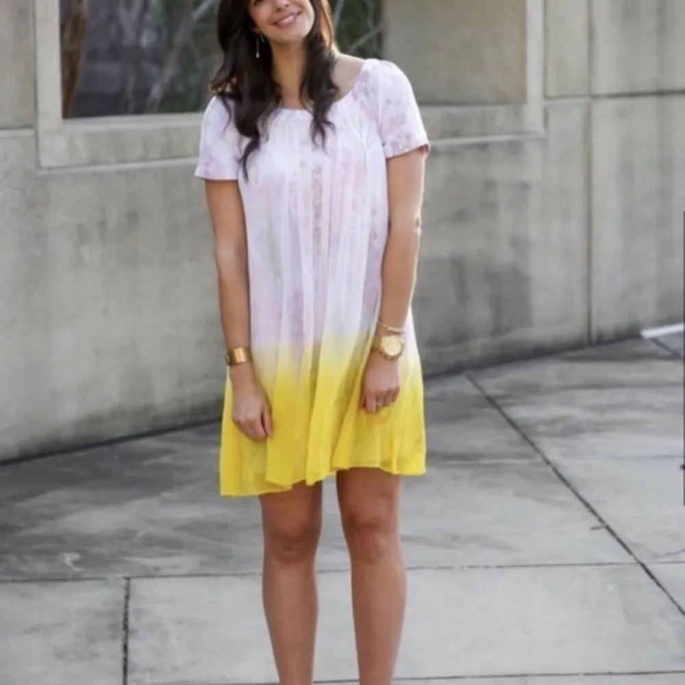 Anthropologie HD In Paris Women’s 6 Dipped‎ Floral Chiffon Swing Dress Coquette - Image 9