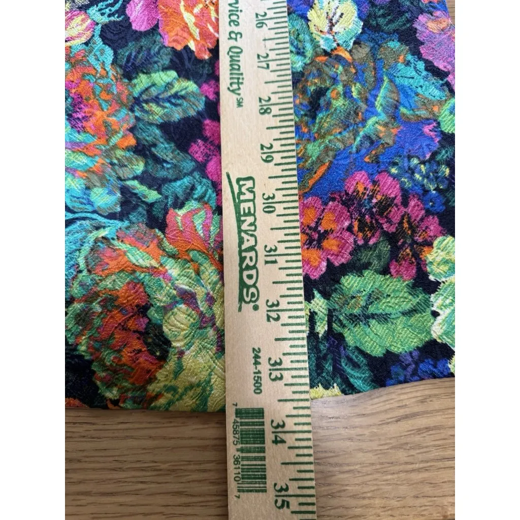 ANTHROPOLOGIE HD IN PARIS‎ Floral Dress Size Measured Zip Colorful 3/4 Sleeve - Image 4