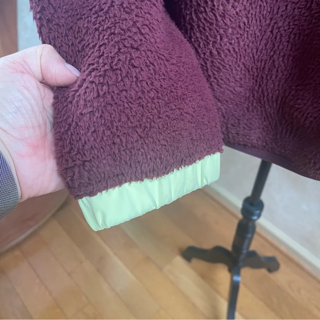 Free People FP Movement Womens Lead The Pack Fleece Pullover Hoodie Jacket Sz L - Image 13