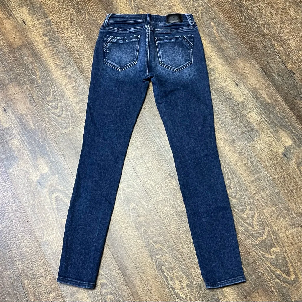 Buckle Black Skinny Fit No. 13 Low Rise Stretchy Jean Womens 24 Blue Denim - Image 6