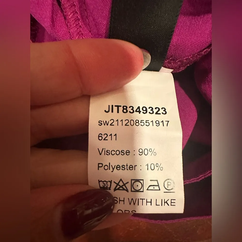 NWOT Shein Magenta wide leg jumpsuit Dress with Cutout Design - Image 8