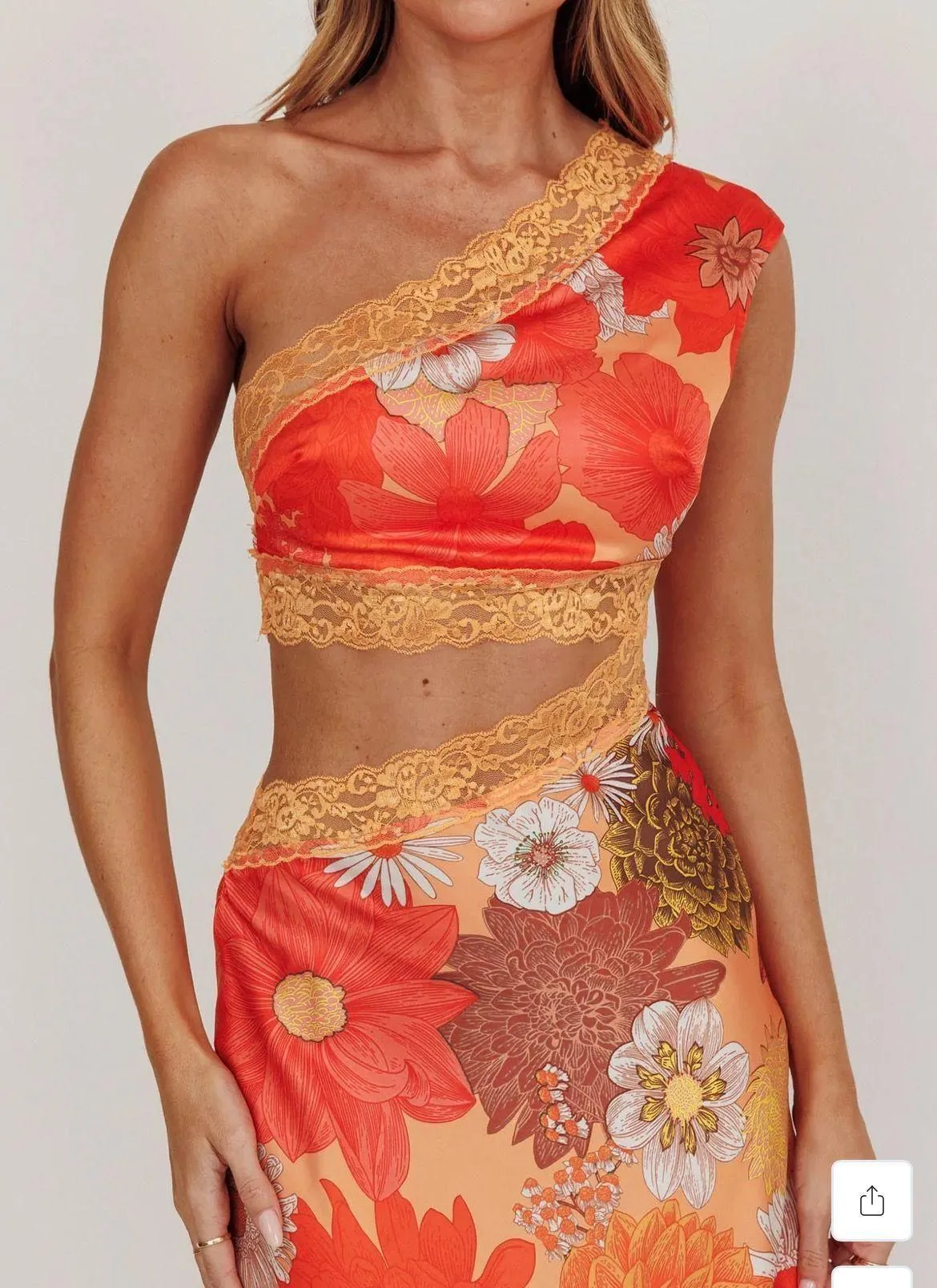 Mahali One Shoulder Cut Out Maxi Dress - Image 2