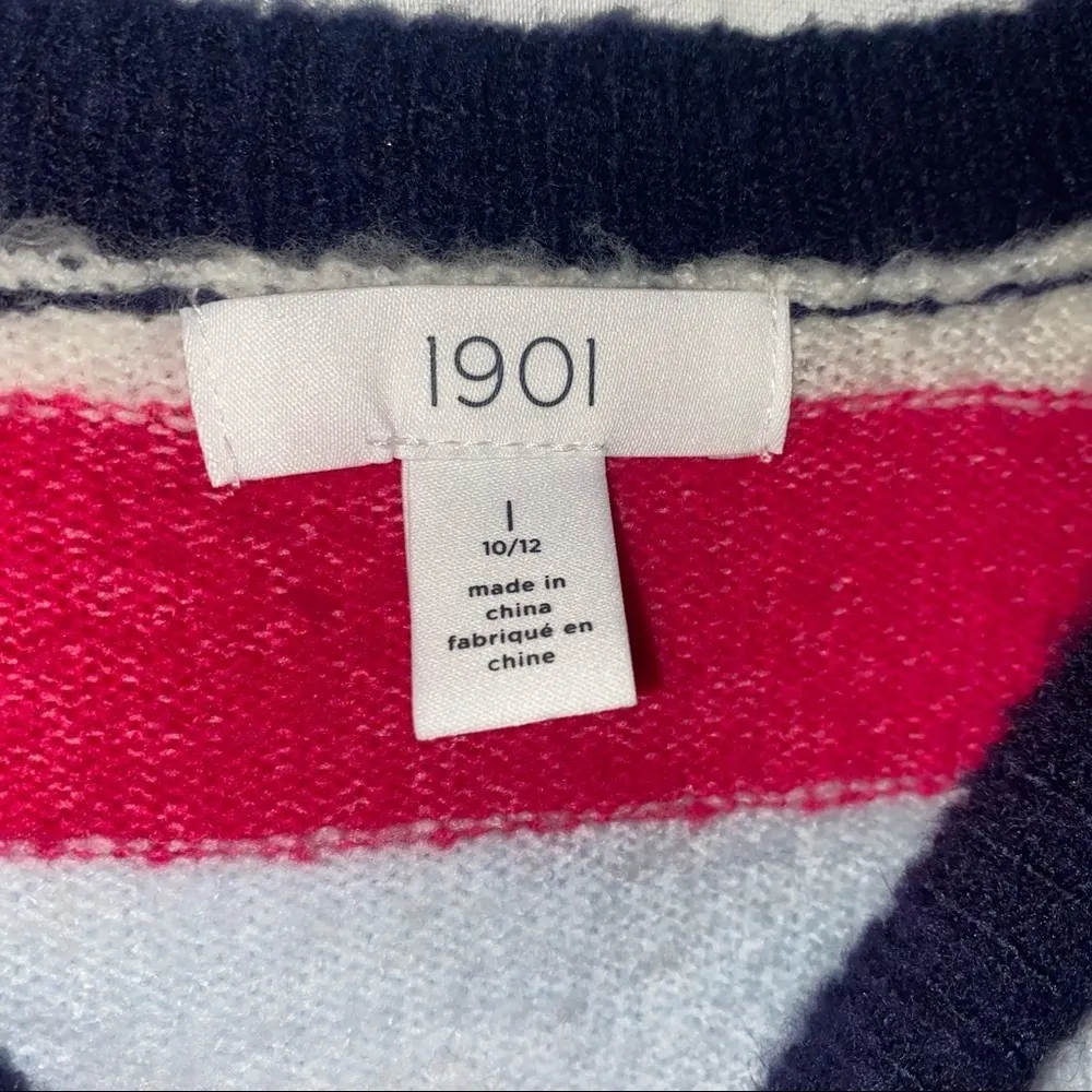 1901 Multicolor Stripe Sweater Women’s Large - Image 7