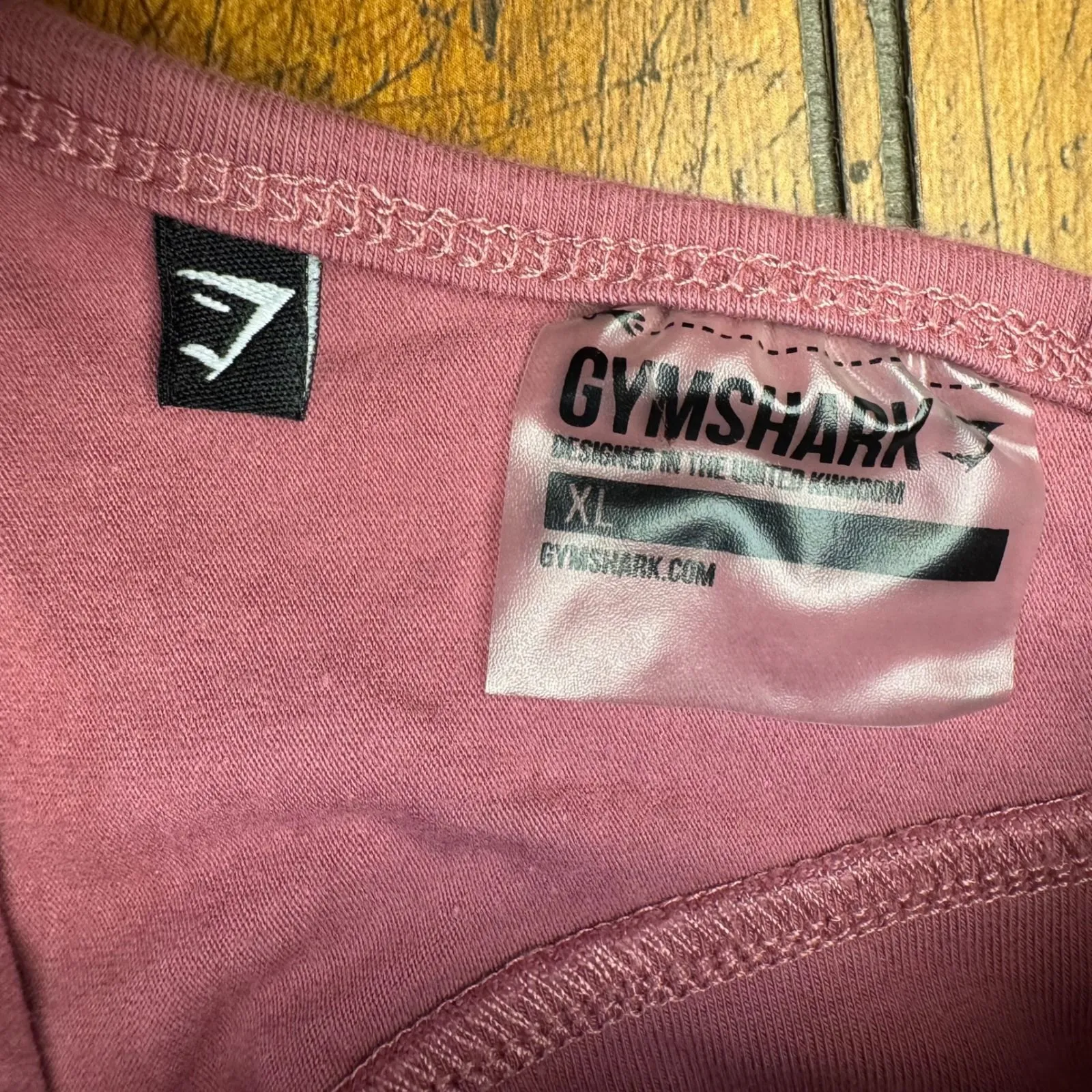 Gymshark Cropped Tank Top Dusty Rose Pink Floral Logo Women's XL - Image 3