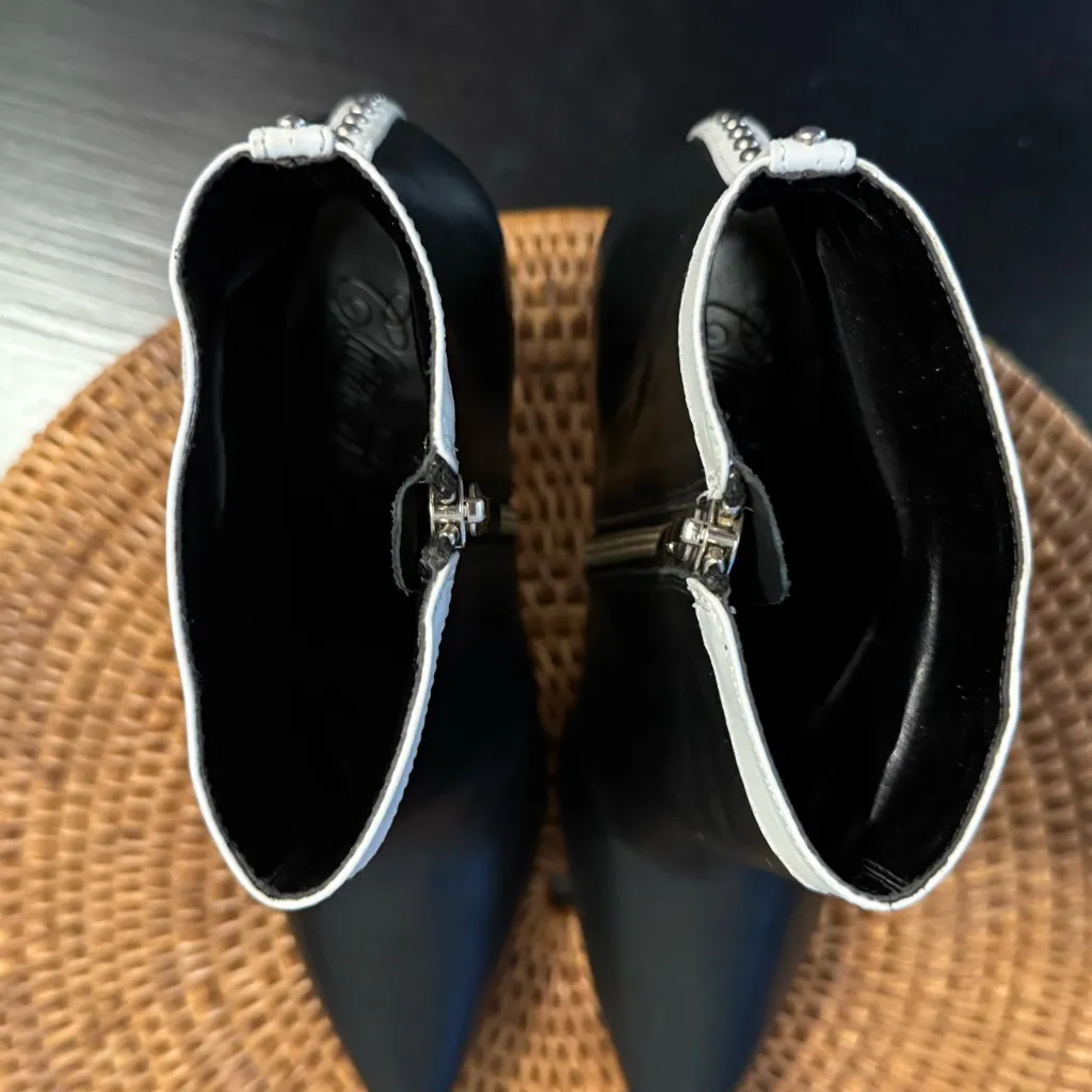 Claire Flowers beautiful ankle booties heels size 7.5 women’s Black - Image 12