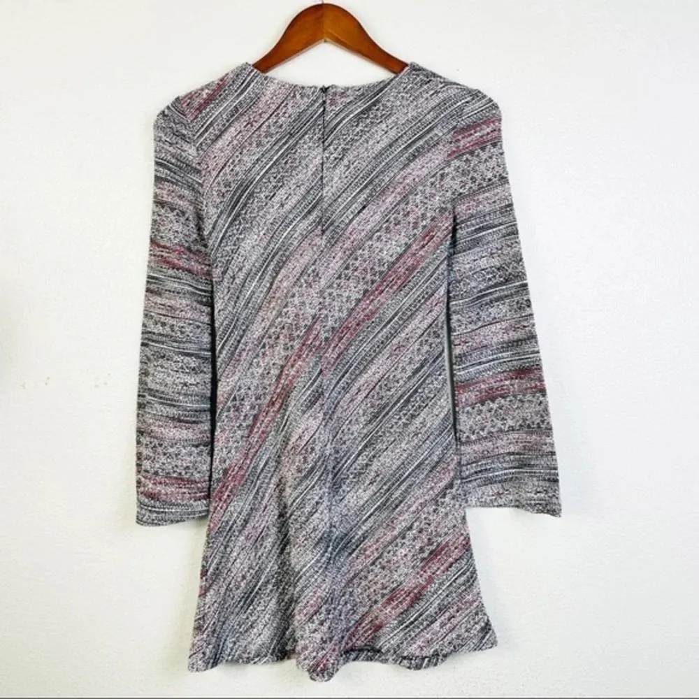 ZARA Textured Knit Tweed Bell Sleeve‎ Dress Size Small - Image 5