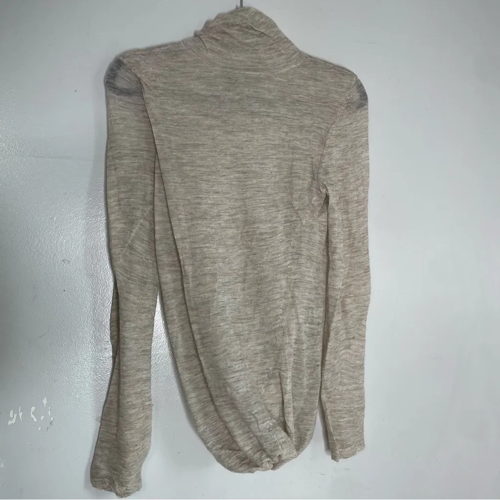 Theory  Twisted Turtleneck‎ Sweater L Long Sleeve Baby Alpaca Blend Soft Pullover - Image 3