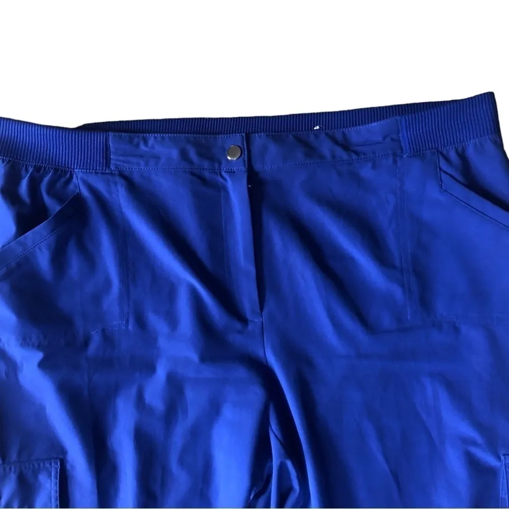 Chico’s Zenergy Cargo Capri~Pedal Pusher Sporty Pant Sz 3/16 Royal Blue Pull On - Image 4