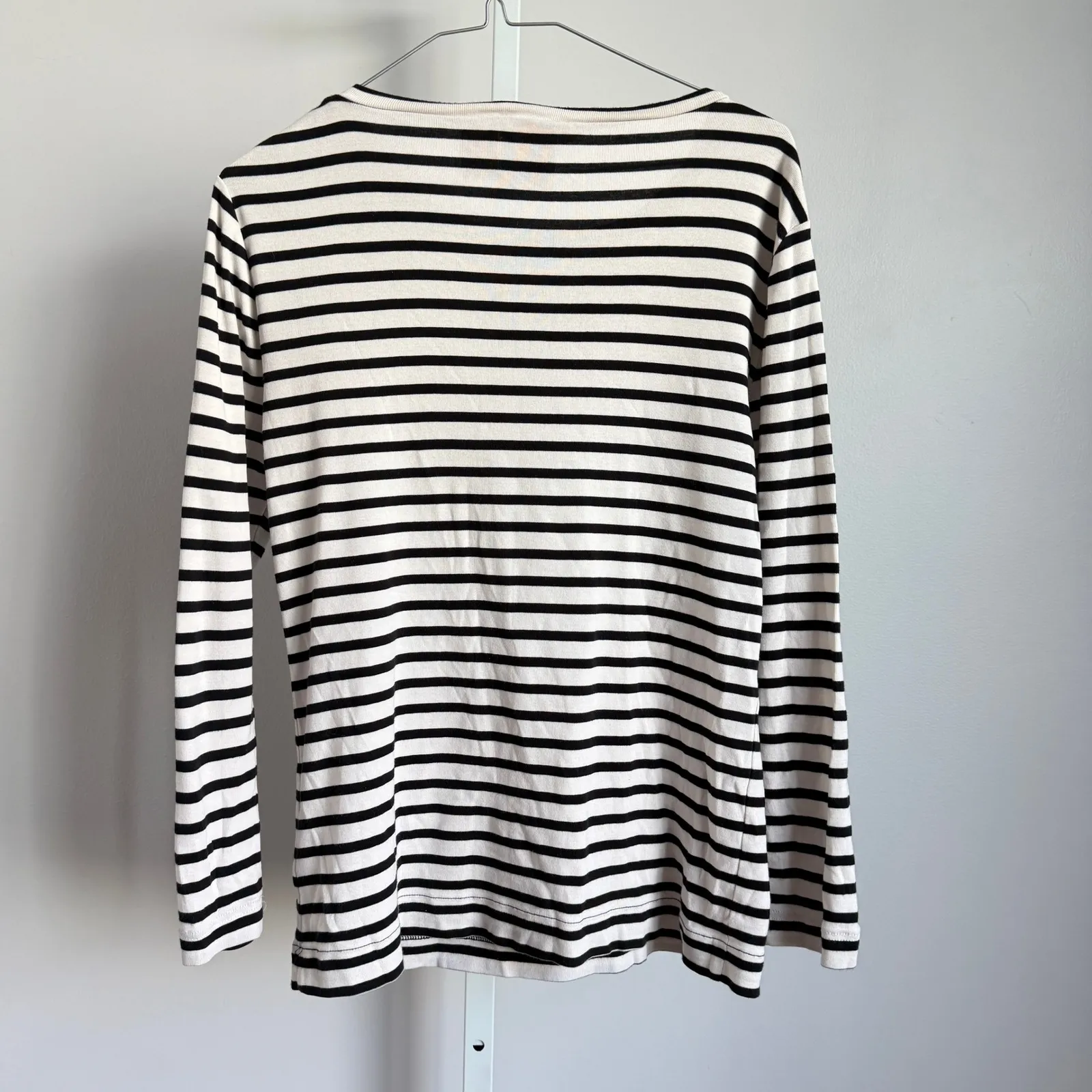 Tory‎ Burch sz L Top Striped Gold Button Detail Resort Sailor Nautical - Image 9