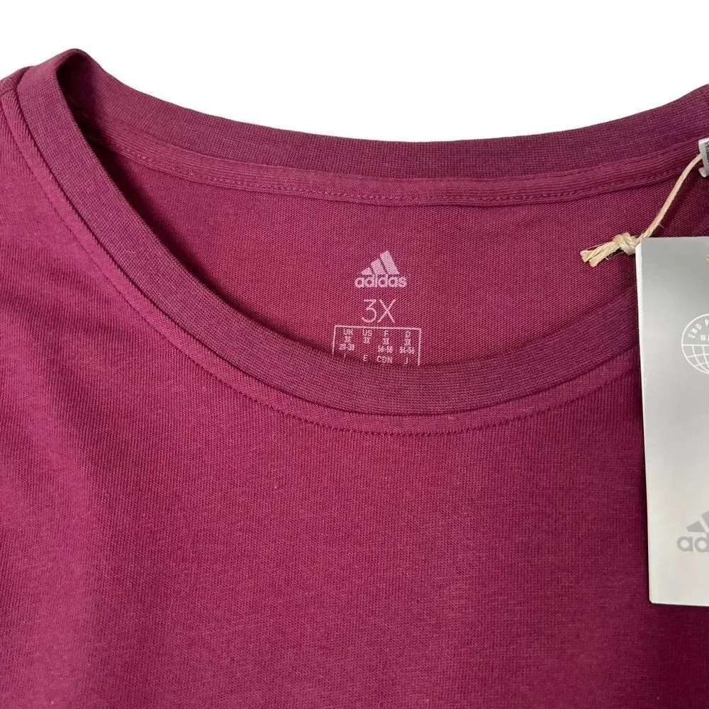 🎉 Adidas Long Sleeve Holiday Graphics Cropped Top in Victory Crimson NEW 3X - Image 5