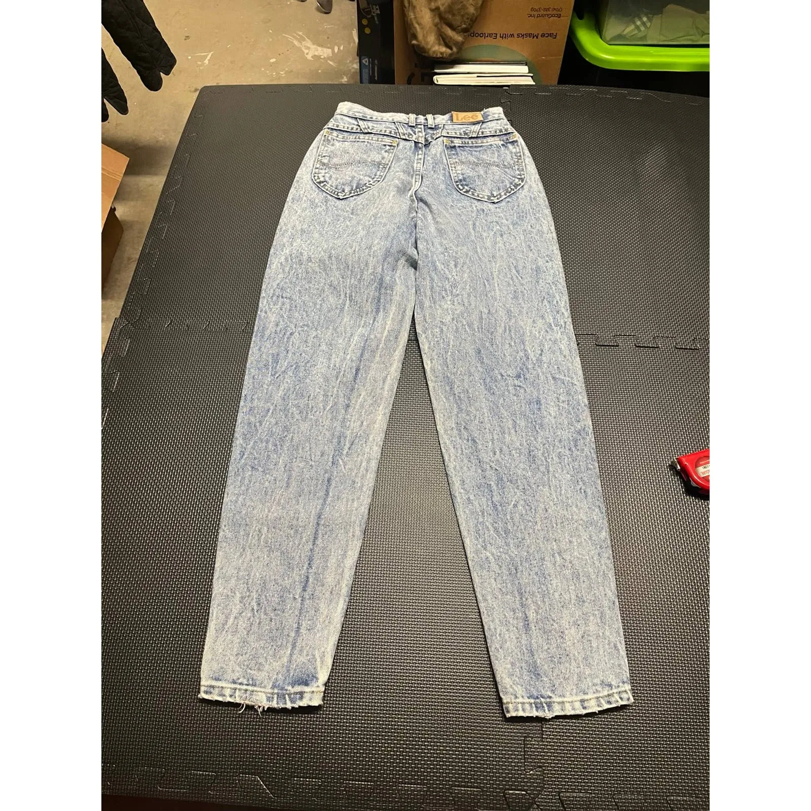 Rare vintage Lee union made acid wash distressed jeans‎ high rise women’s size 6 - Image 8