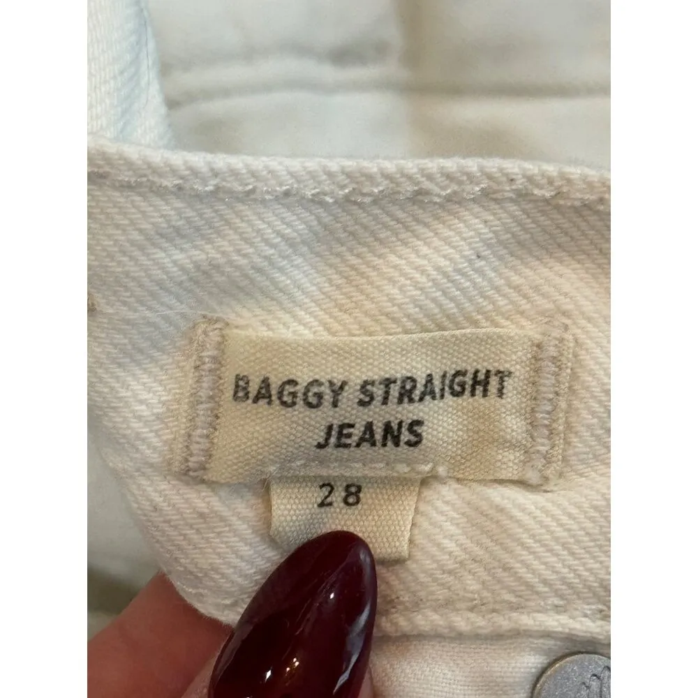 Madewell Baggy Straight Jeans Button Fly  Vintage Canvas Womens Size 28 - Image 10