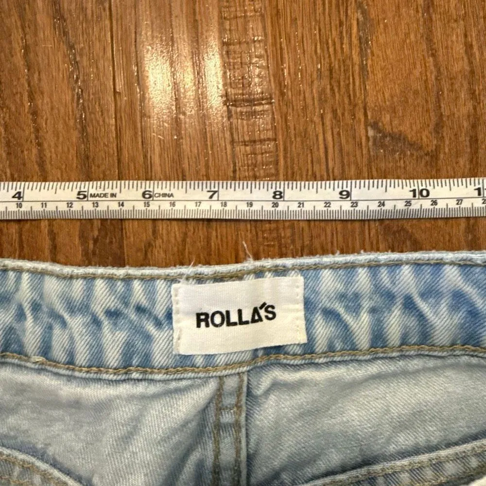 Rolla’s the original ultra high rise straight jeans distressed knee 27 Blue - Image 5