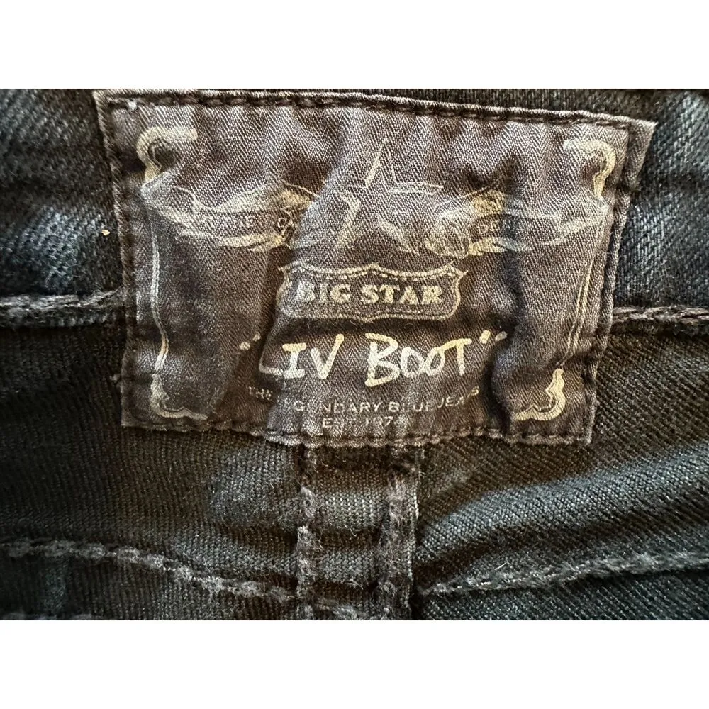 Boho Western Big Star "Liv Boot" Boot Cut Jeans Size 26L - Image 4