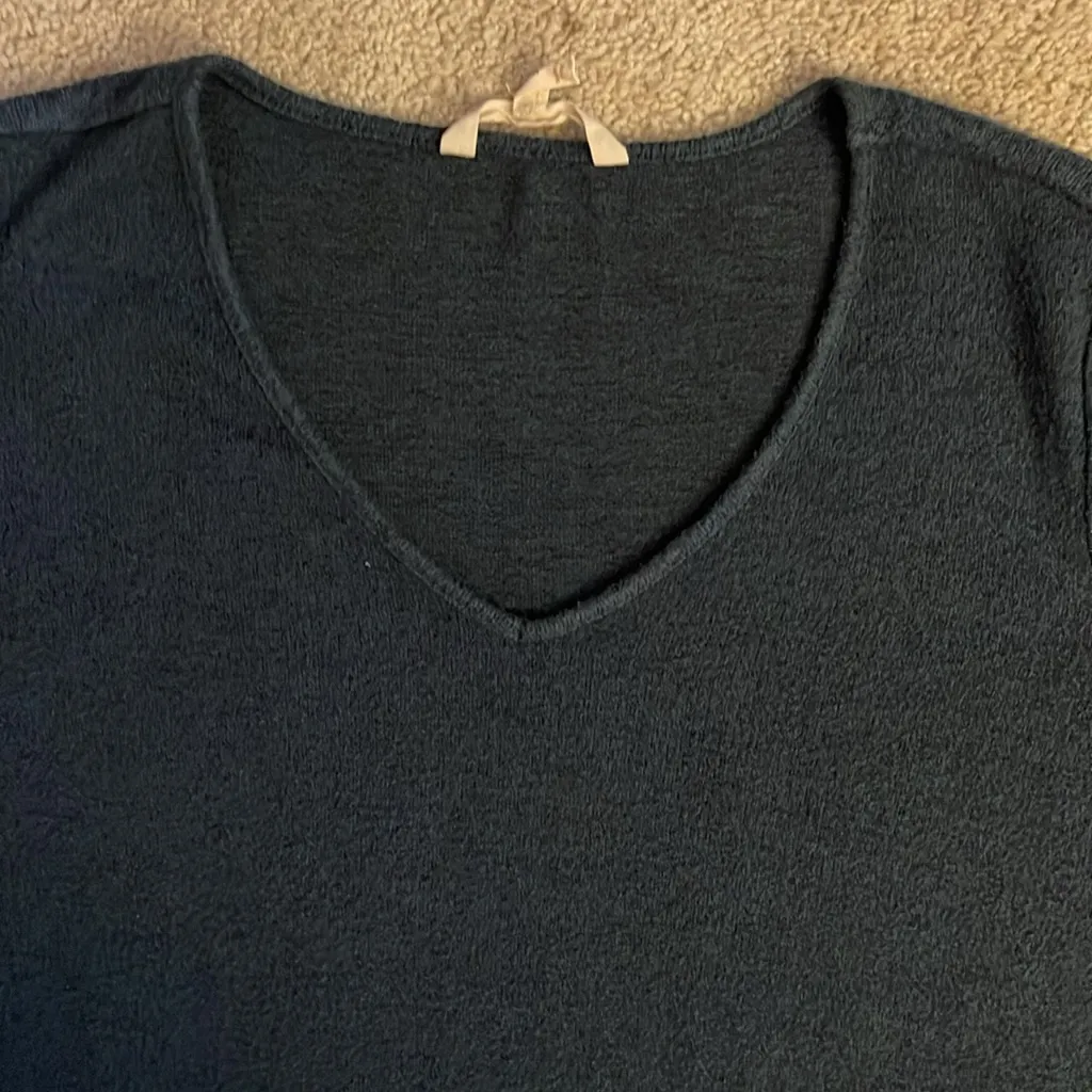 EGC Soft Surroundings V-Neck stretchy‎ & butter soft dark teal dress size small - Image 6