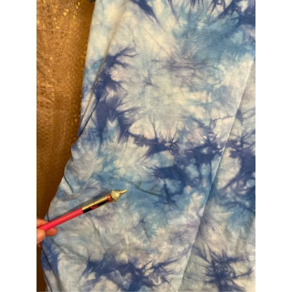 PINK Victorias Secret Blue Tie Dye Pocketed Lounge Shorts Small - Image 8