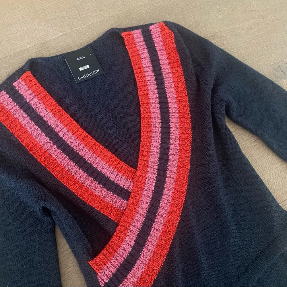 c/meo collective sculpt knit crossover v-neck sweater dress - Image 5