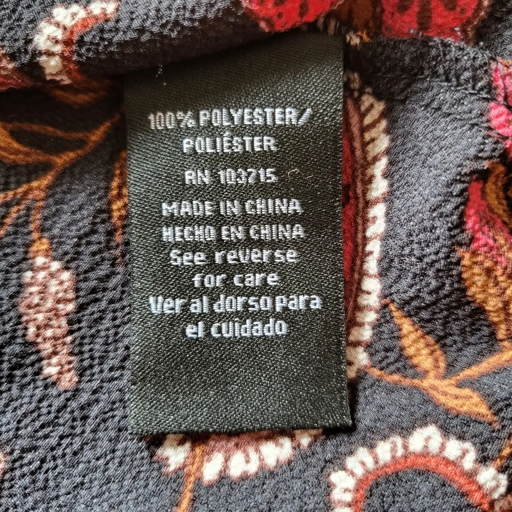 Zac & Rachel Faux Button Down Blouse Paisley Size Small - Image 6