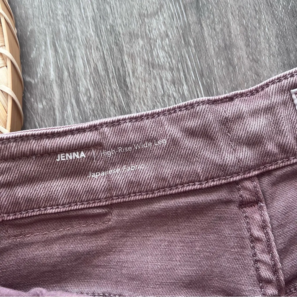 Ag Adriano Goldschmidt Jenna high rise wide leg jeans in sulfur‎ dusty Mauve - Image 7