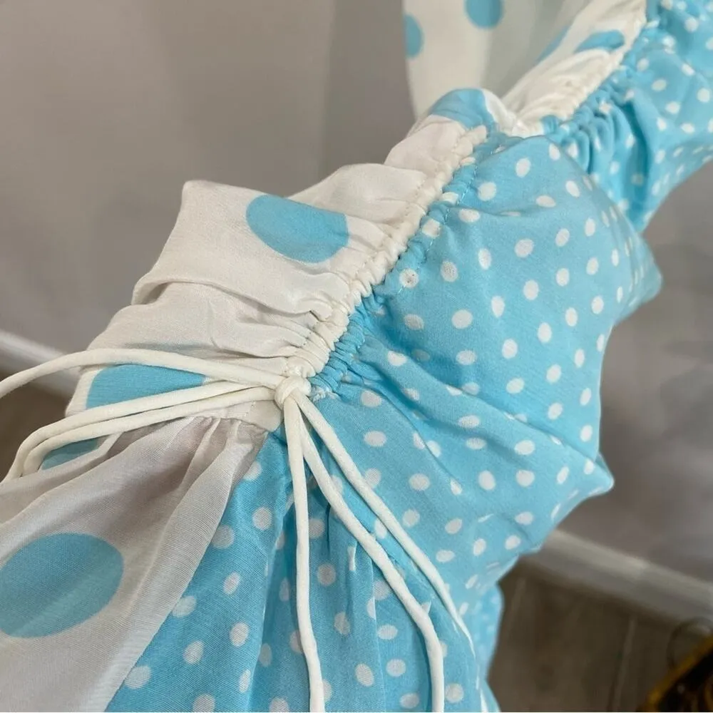 For Love & Lemons Caroline Mini Dress in Bay Breeze SZ M - Image 4