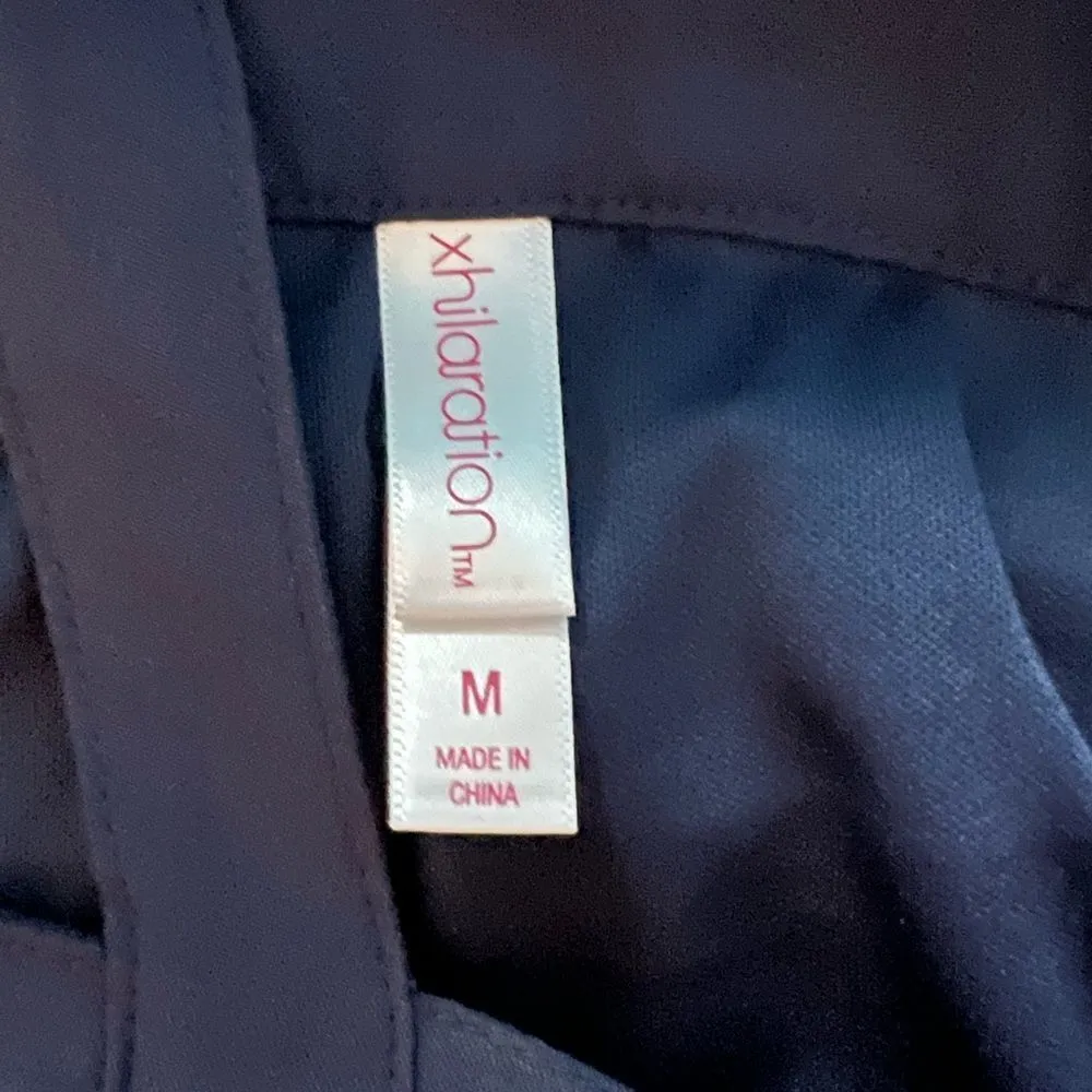 Xhileration navy blue rayon midi tank dress women’s size medium - Image 5