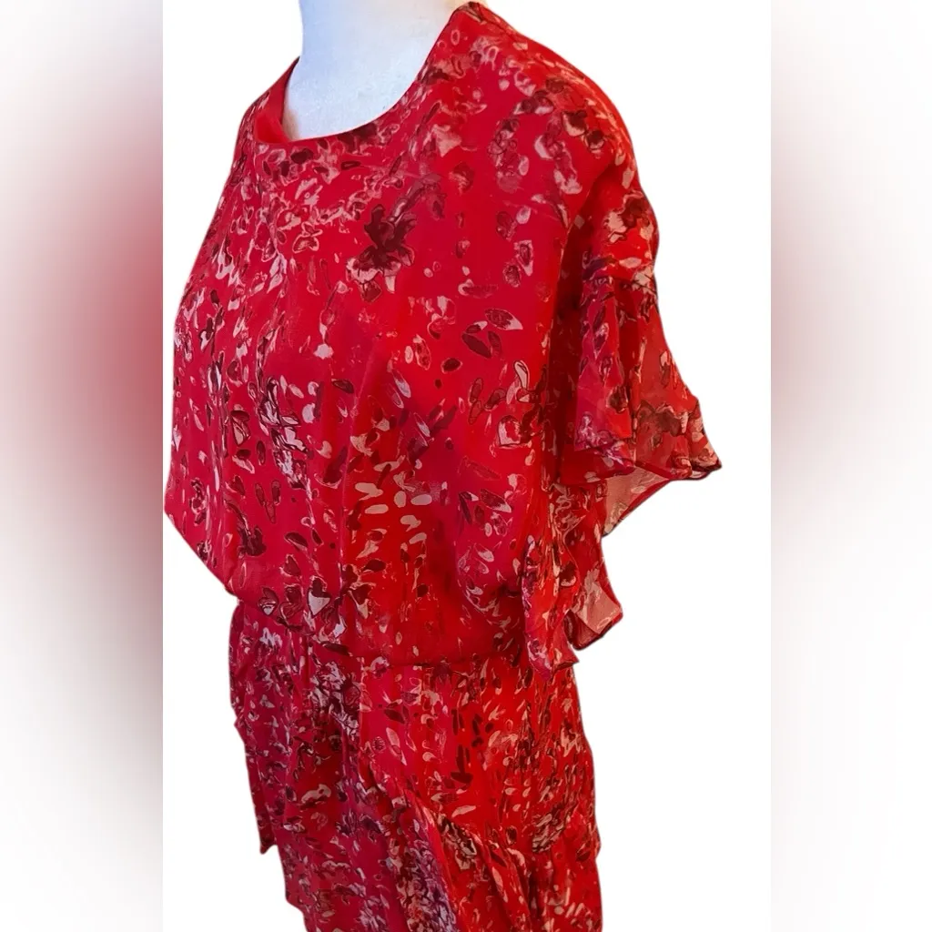 Red Floral Dress - Image 9