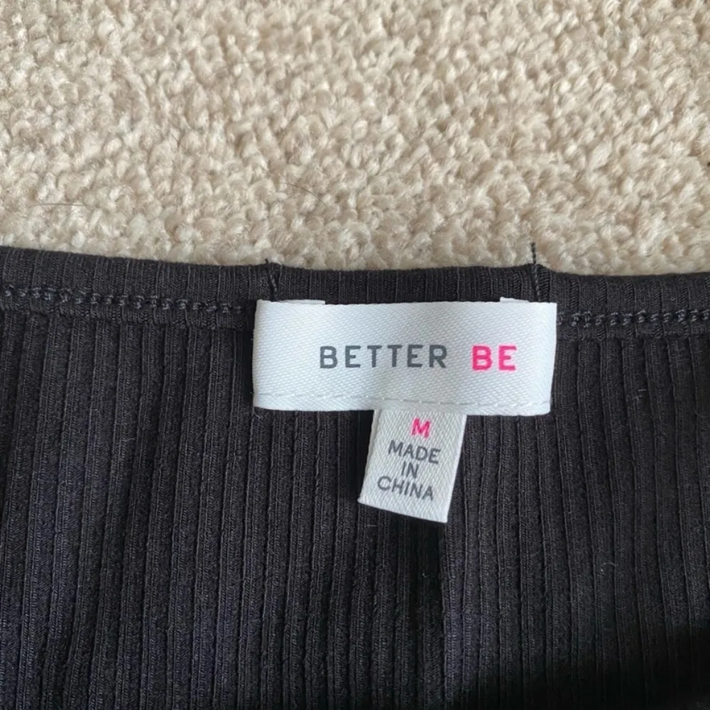 Better Be Double Strap One Shoulder Black Crop Tank Top Size M - Image 3