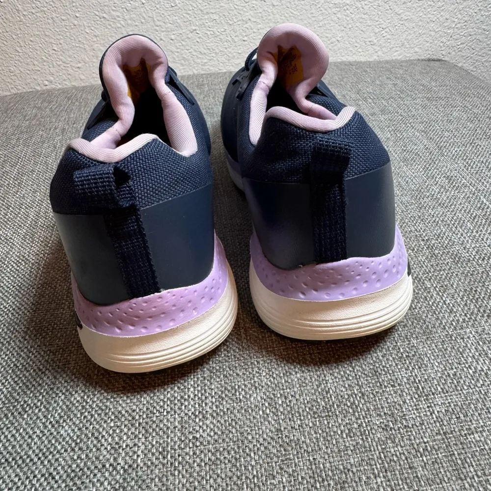 Skechers Alloy Toe Work Shoes Navy Blue Women Sz 6 Slip Resistant - Image 4