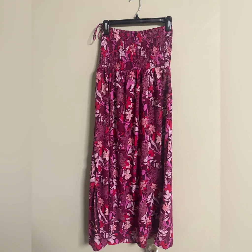 Sincerely Jules Floral Halter Maxi Dress Size Large 12-14 New Ruched Sleeveless - Image 2
