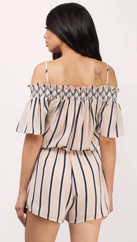 Moon River Striped Romper - Image 2