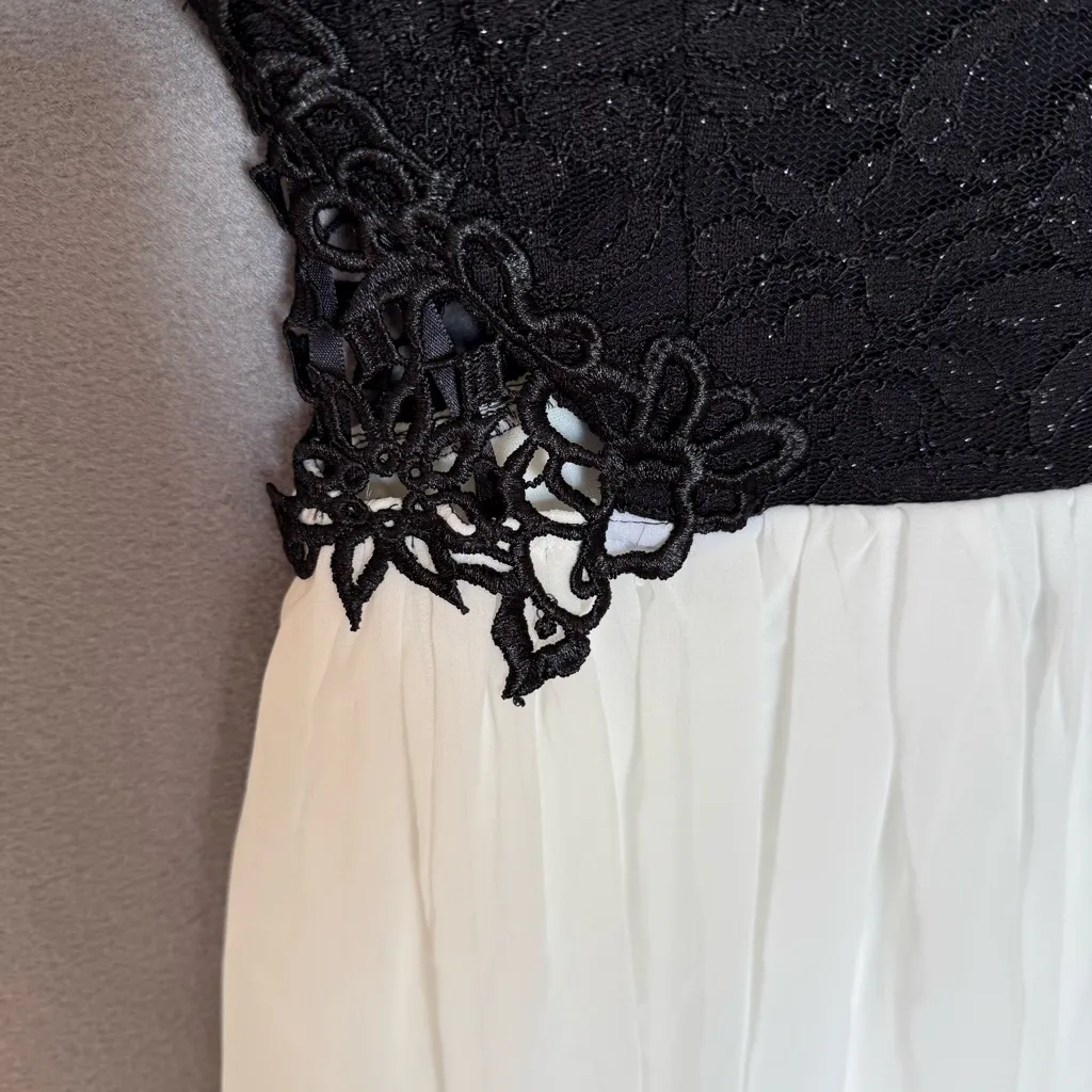 City Triangles Juniors Black White Glitter Lace Mini Dress size‎ 7 NWT Fairycore - Image 12