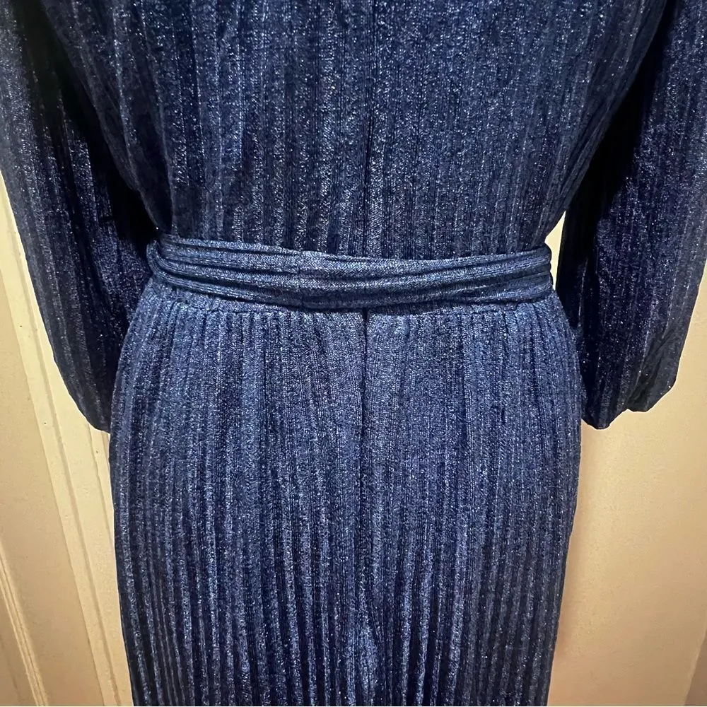 Alice and Olivia Katina Metallic Faux-Wrap Dress womens size 6 - Image 11