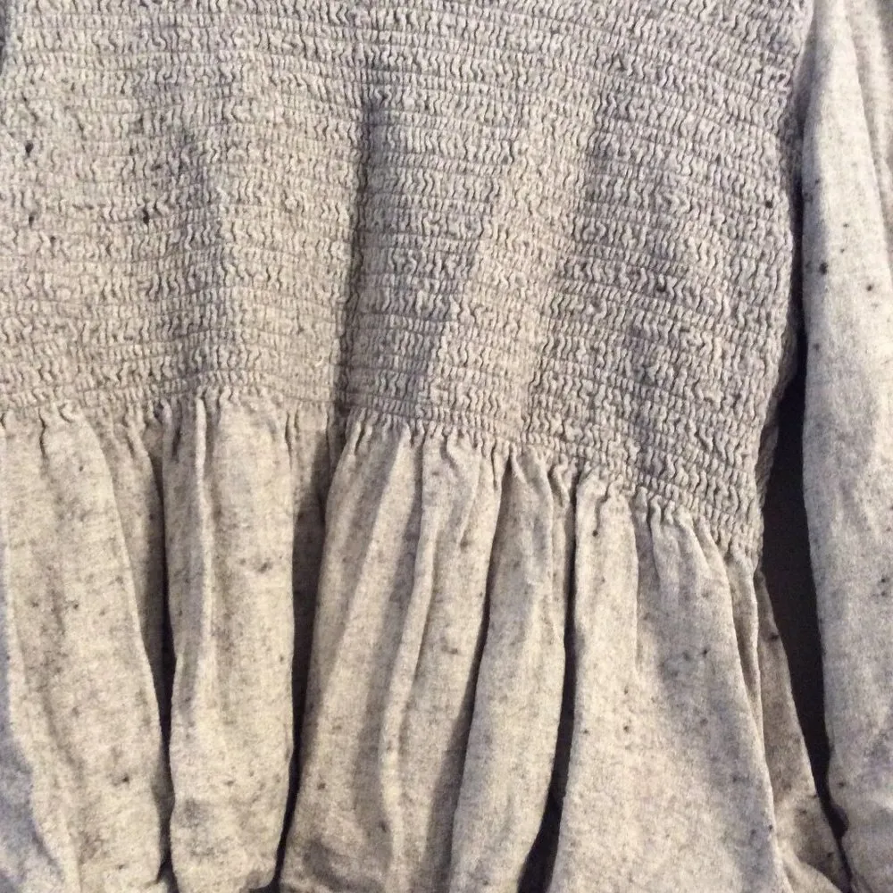 Madewell adorable blue medium M 3/4 sleeve V neck short top CUTE - Image 5