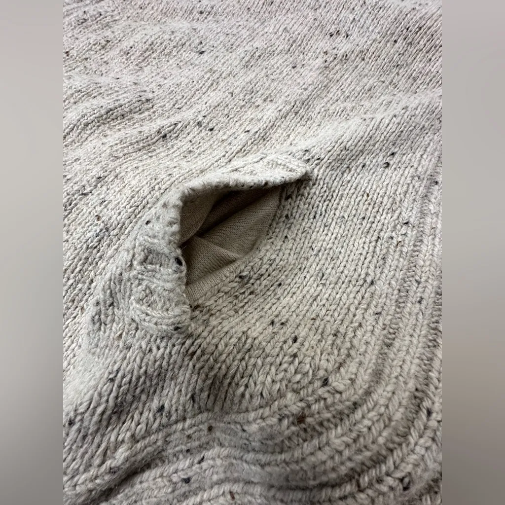 Cynthia Rowley Turtleneck Womens Size L Tan Long Sleeve Sweater Wool Blend Thick - Image 7