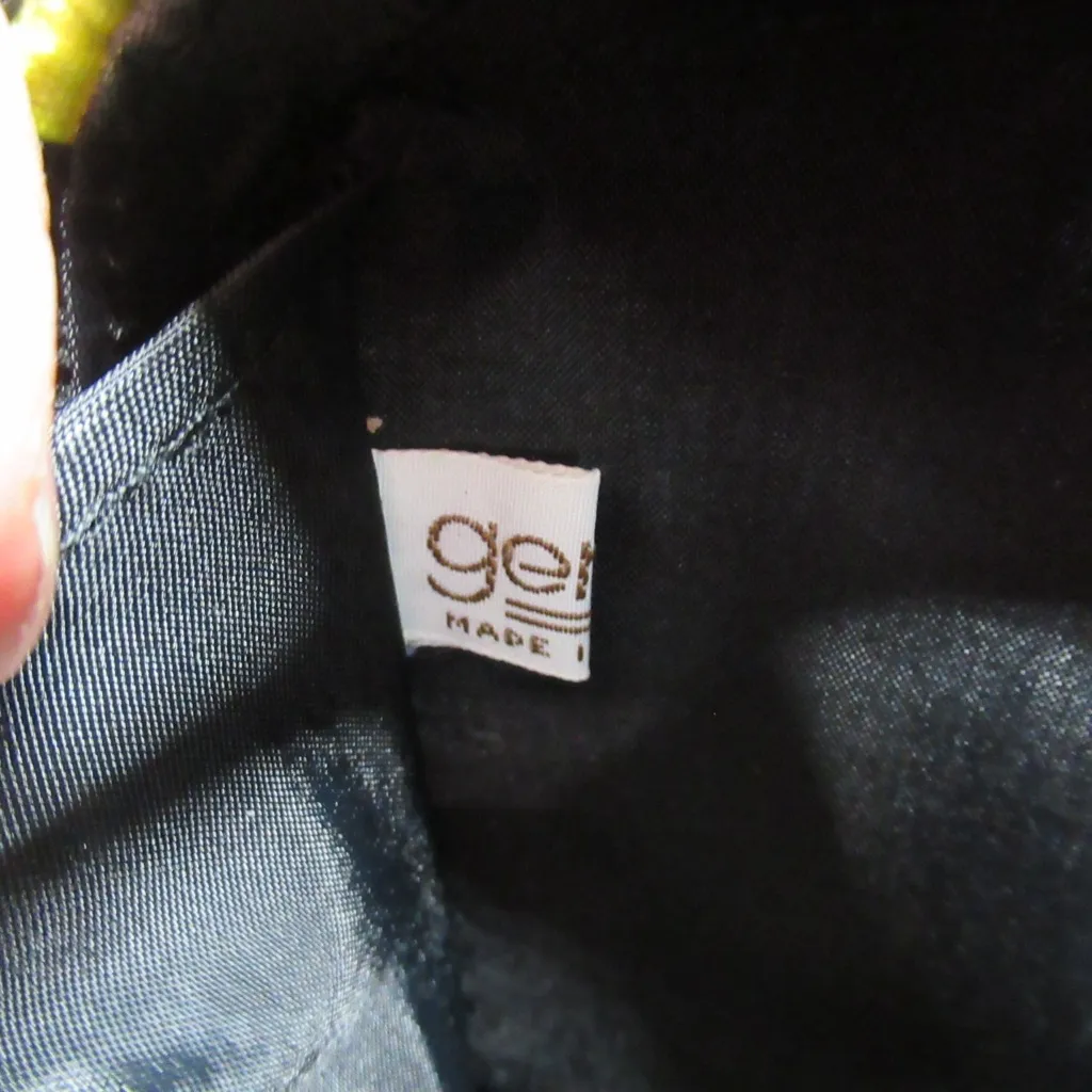 GENIE Vintage Woven Satin Ribbon Hard Box Mini Purse Black - Image 11