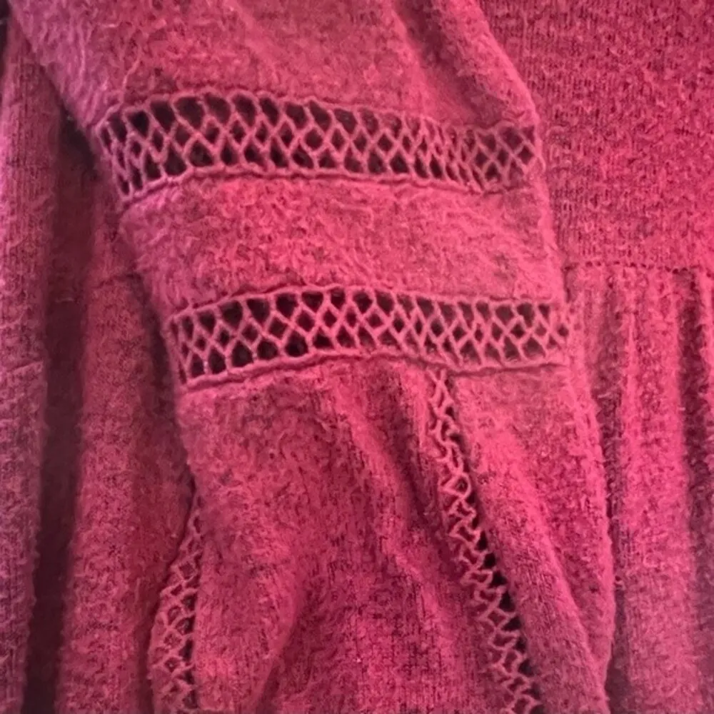 Olive + Oak empire waist wine sweater dress size petite small - Image 3