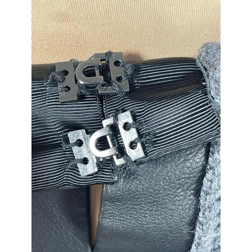 David Lerner Women's Long Sleeve Sweater Faux Leather Detail Size XS Extra Small - Image 5