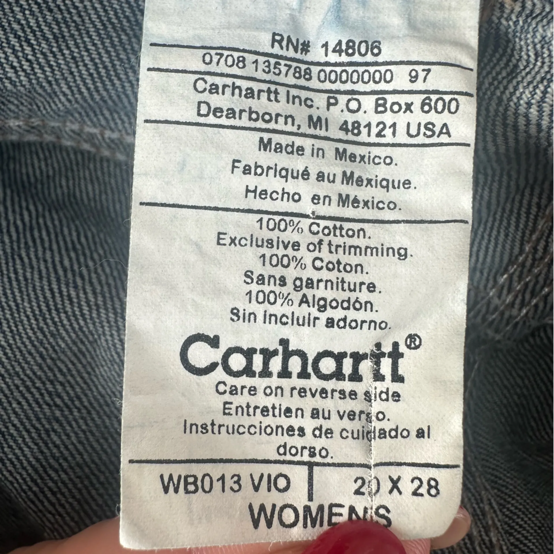 Carhartt  Vintage Jeans Women’s 20 Plus Blue Straight Utility Carpenter Grunge - Image 8