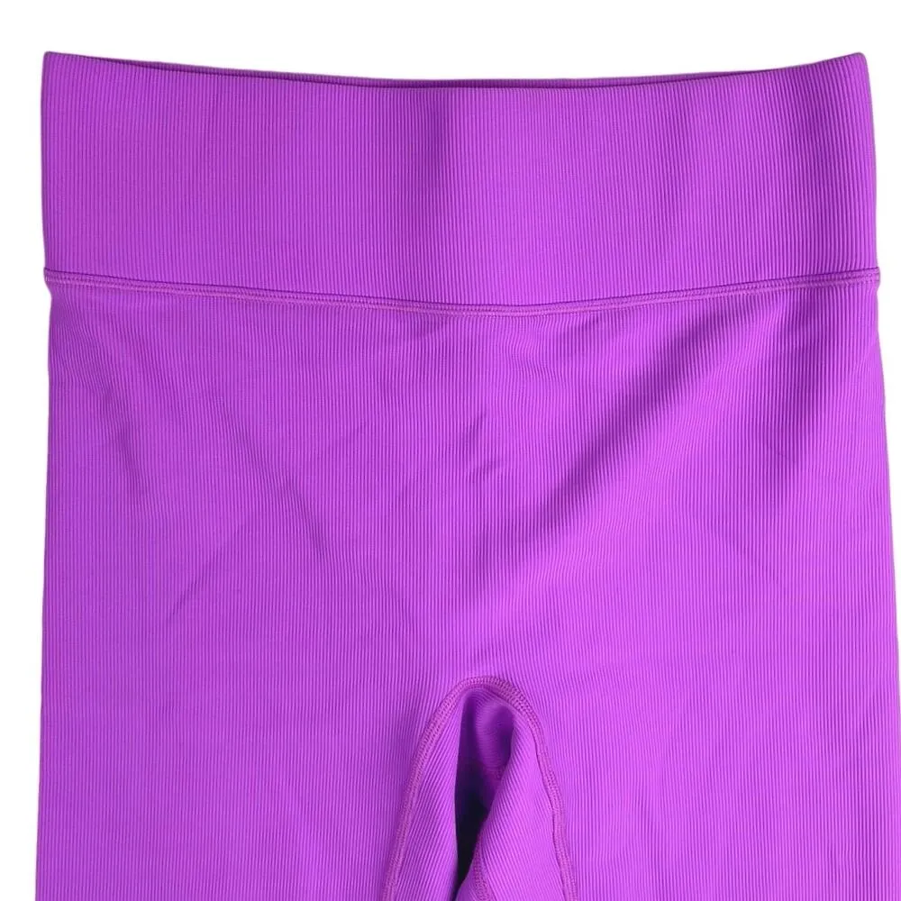 Bandier x All Access Purple Active Yoga Racerback Sports Bra & Leggings Set Sz S - Image 6