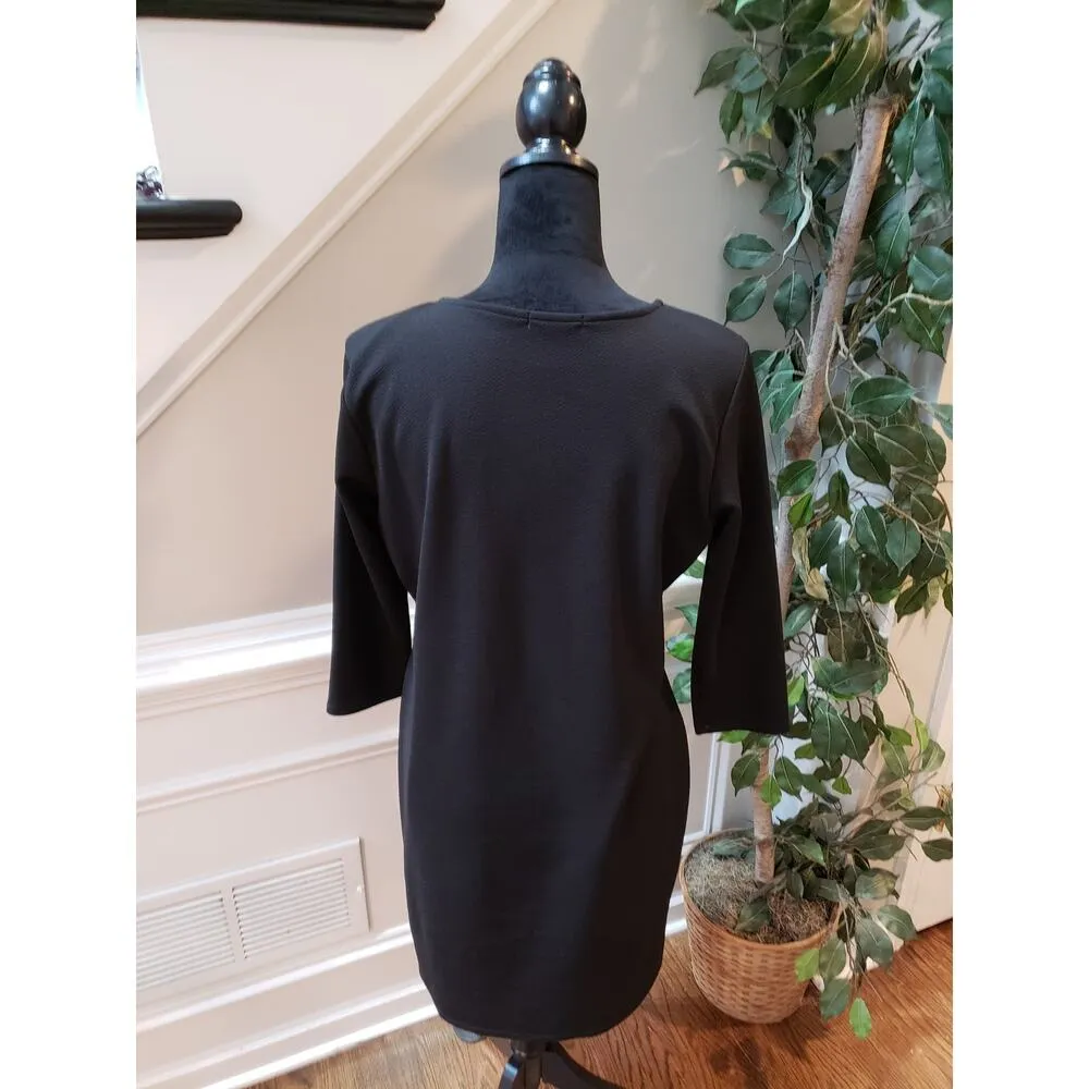 Bar iii Bodycon Dress Women's Size XL Black Elegant 3/4 Sleeves - Image 6