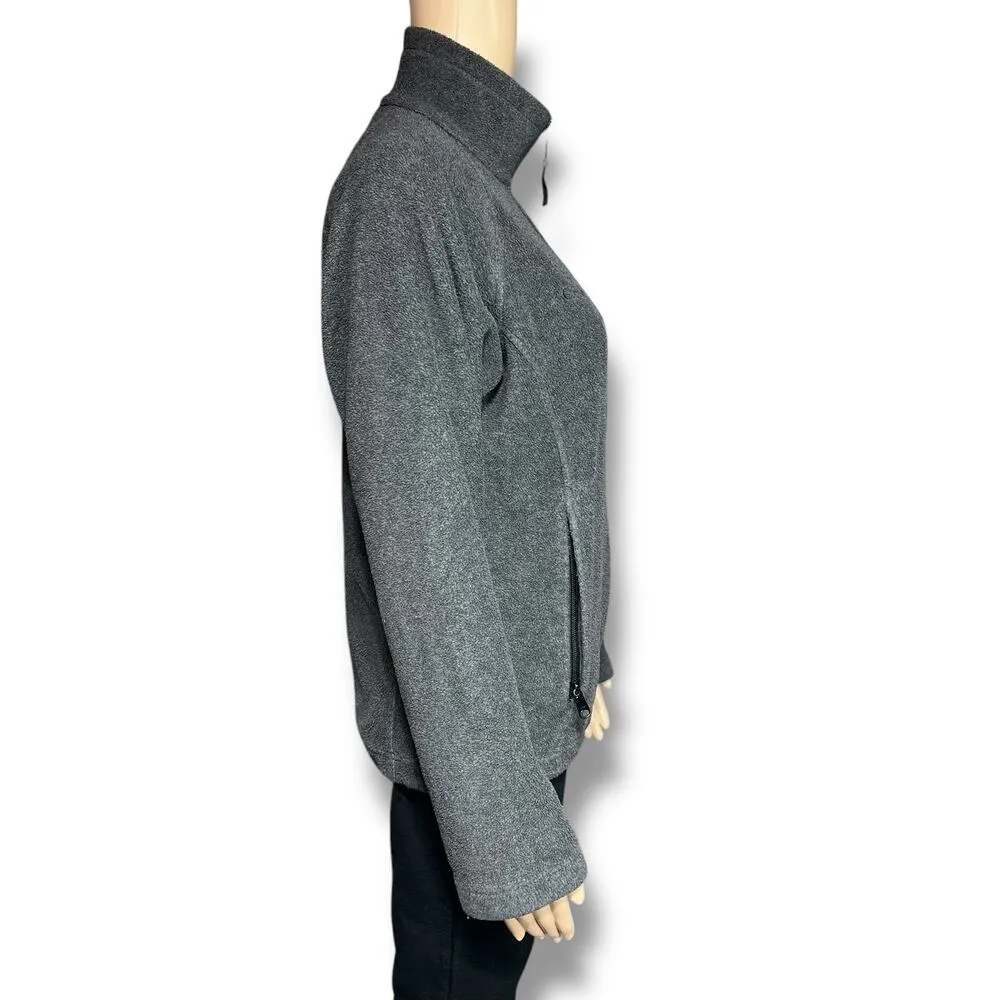 Columbia Womens Full Zip Casual Outdoor Fleece Sweatshirt Jacket Gray Small - Image 3